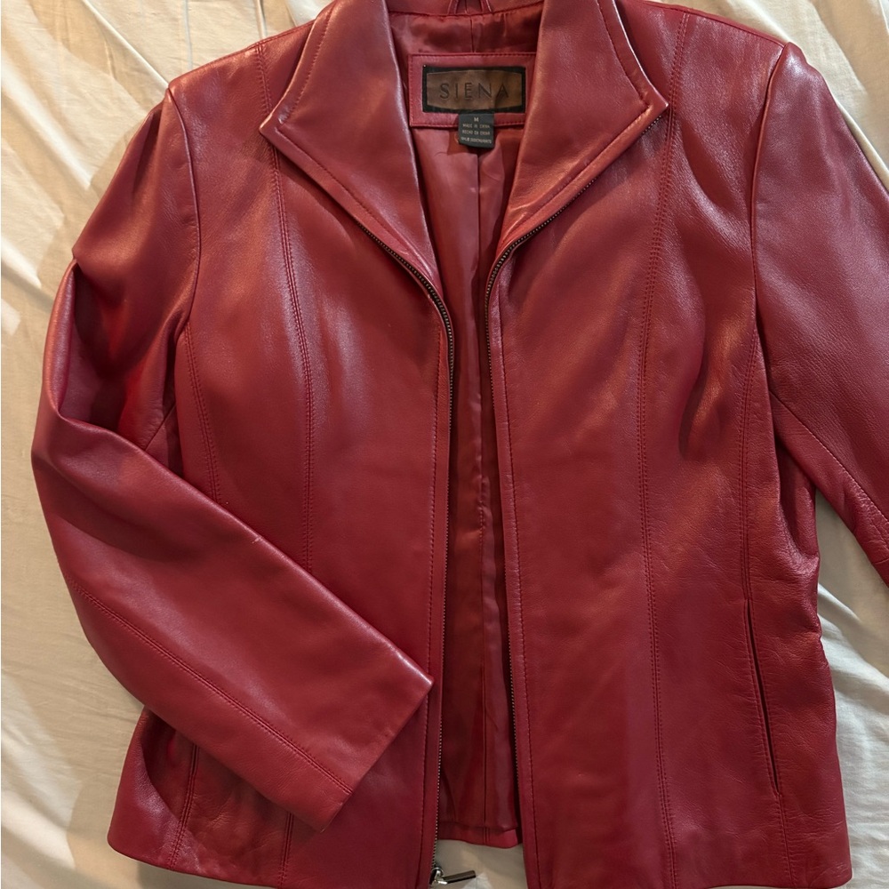 Siena Red Leather Jacket